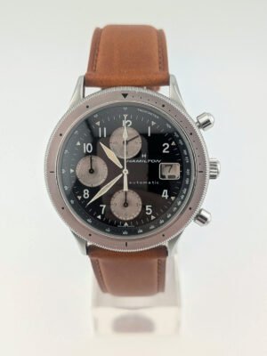 Hamilton-chronographe-khaki-automatique-cadran-noir
